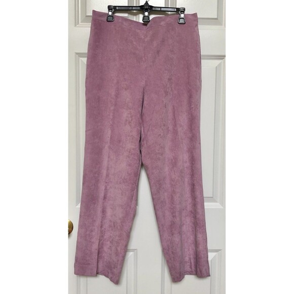 Alfred Dunner Women's Pullon Elastic Waist Classic Fit Corduroy Pants Pink - Picture 12 of 14